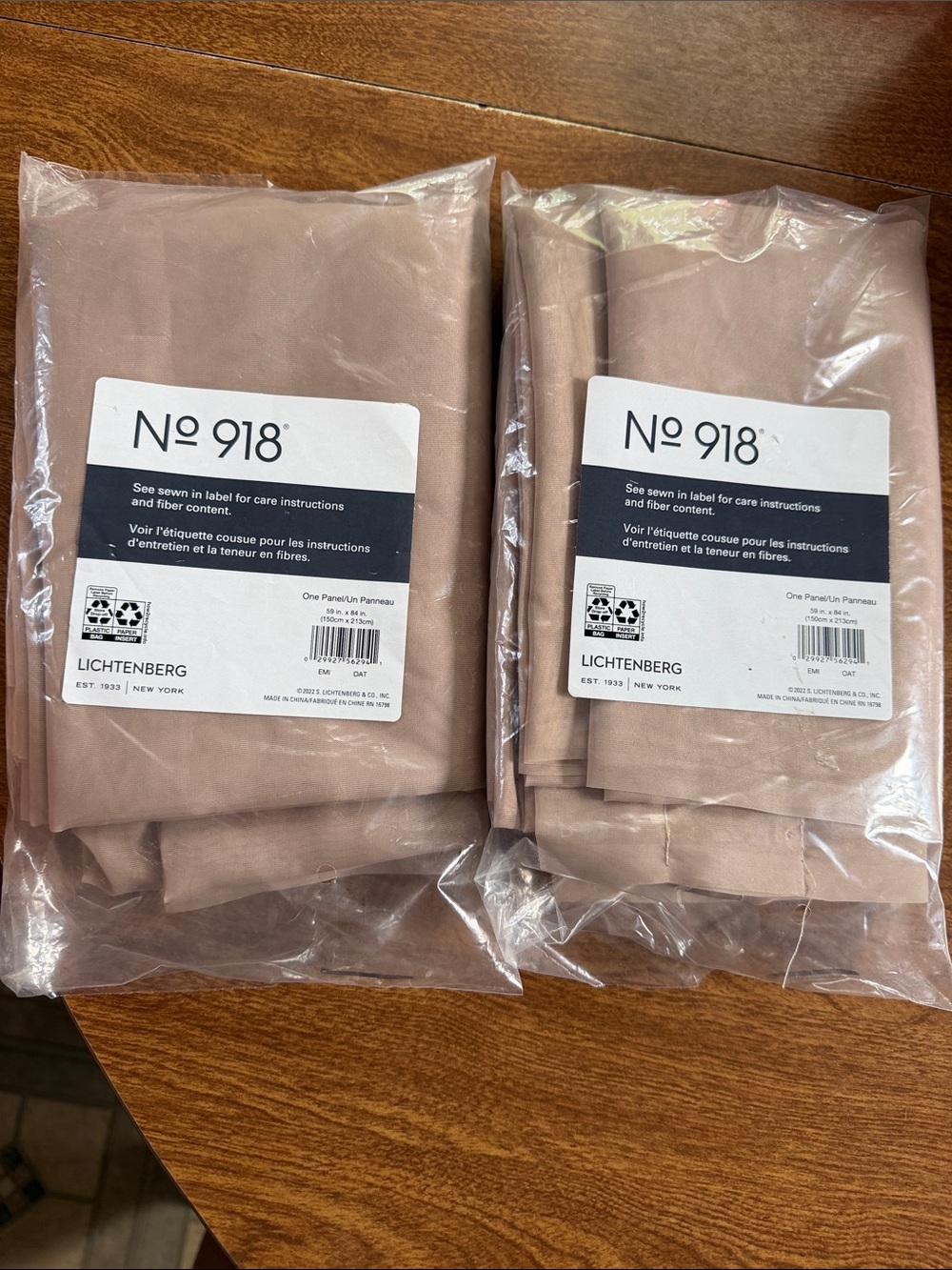 No 918 Blush Taupe Curtain Panels - Pair